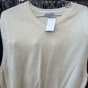 Women's V-Neck Sweater - Cream